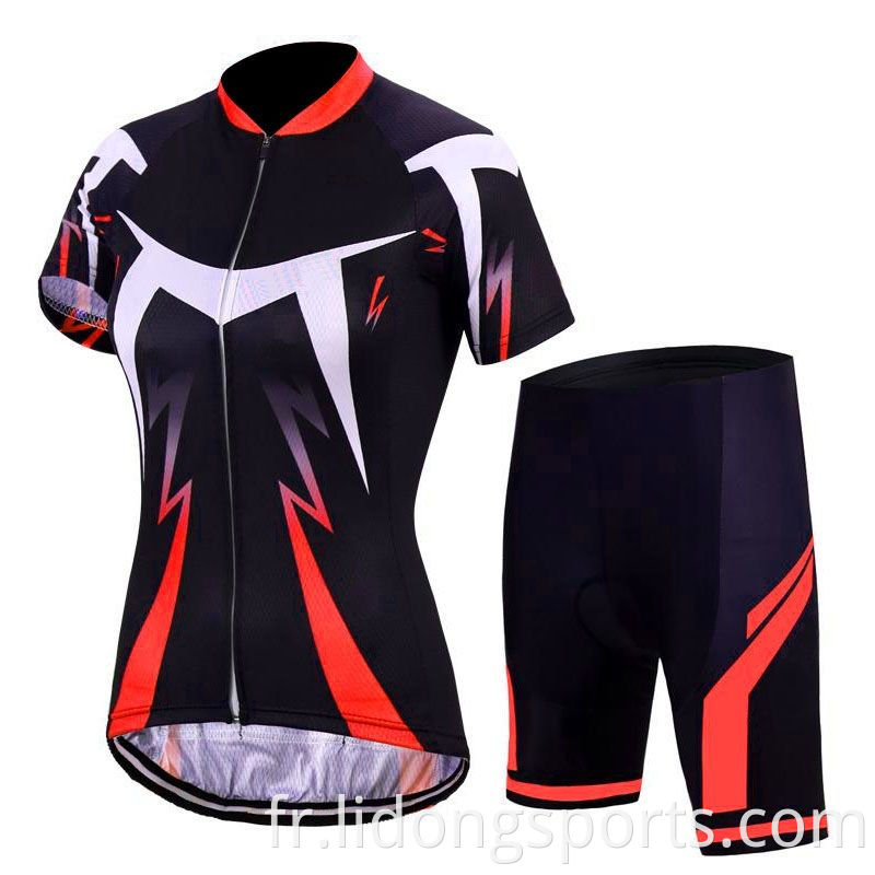 Uniforme de vélo de cyclisme sport à sec rapidement respirant.